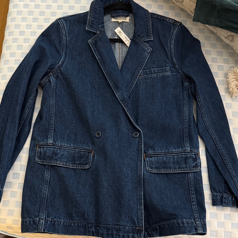 Madewell oversized Dark Blue Denim blazer